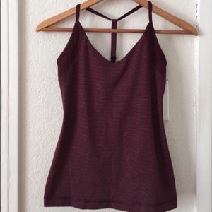 Lululemon burgundy Razorback tank, size 6